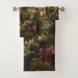 Botanisch: drie pauwen in Engelse tuin Bad Handdoek