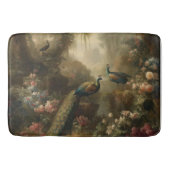 Botanisch: drie pauwen in Engelse tuin Badmat (Voorkant)