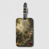 Botanisch: drie pauwen in Engelse tuin Bagagelabel (Voorkant (verticaal))