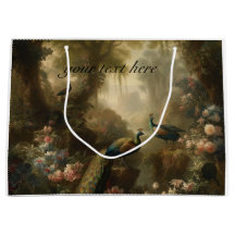 Botanisch: drie pauwen in Engelse tuin