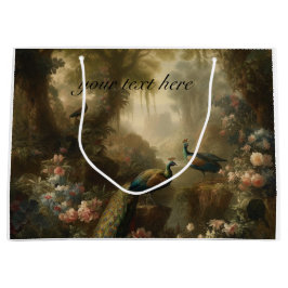 Botanisch: drie pauwen in Engelse tuin Groot Cadeauzakje