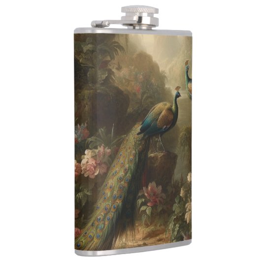 Botanisch: drie pauwen in Engelse tuin Heupfles (Rechts)