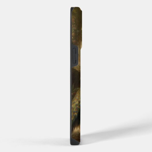 Botanisch: drie pauwen in Engelse tuin iPhone Hoesje (Rechterkant)