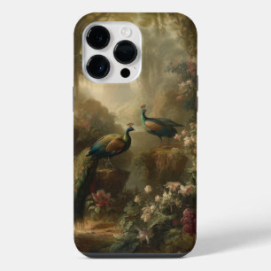 Botanisch: drie pauwen in Engelse tuin iPhone 14 Pro Max Hoesje