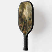 Botanisch: drie pauwen in Engelse tuin Pickleball Paddle (Links)