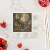 Botanisch: drie pauwen in Engelse tuin  Servet (Insitu)