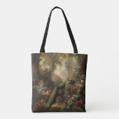 Botanisch: drie pauwen in Engelse tuin Tote Bag (Achterkant)