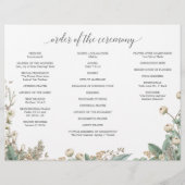 botanisch drievoudig weddenschap Foto Flyer (Achterkant)