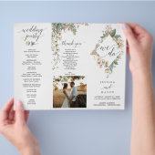 botanisch drievoudig weddenschap Foto Flyer (Hand)