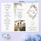 botanisch drievoudig weddenschap Foto Flyer (Enkel)