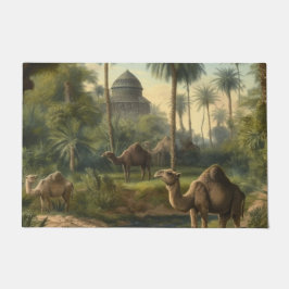 Botanisch: dromedarissen in de jungle nabij een ri deurmat