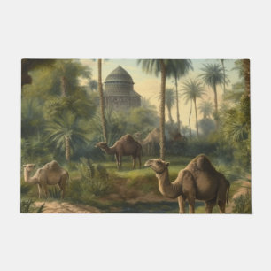 Botanisch: dromedarissen in de jungle nabij een ri deurmat