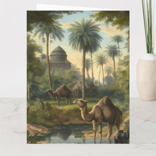 Botanisch: dromedarissen in het oerwoud aanpasbaar kaart (Achterkant)