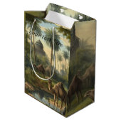 Botanisch: dromedarissen in het oerwoud aanpasbaar medium cadeauzakje (Achterkant Gekanteld)