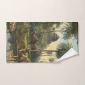 Botanisch: dromedarissen in het oerwoud bij een ri bad handdoek (Handdoek)