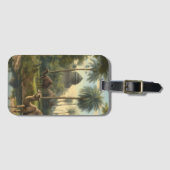 Botanisch: dromedarissen in het oerwoud bij een ri bagagelabel (Voorkant (horizontaal))