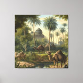 Botanisch: dromedarissen in het oerwoud bij een ri canvas afdruk (Voorkant)