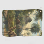 Botanisch: dromedarissen in het oerwoud bij een ri golfhanddoek (Horizontaal)