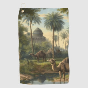 Botanisch: dromedarissen in het oerwoud bij een ri golfhanddoek