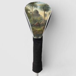 Botanisch: dromedarissen in het oerwoud bij een ri golfheadcover