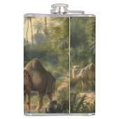 Botanisch: dromedarissen in het oerwoud bij een ri heupfles (Achterkant)