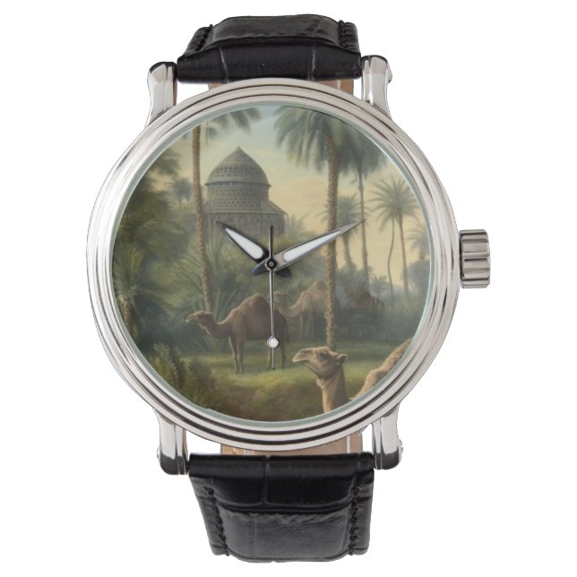 Botanisch: dromedarissen in het oerwoud bij een ri horloge (Voorkant)