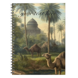 Botanisch: dromedarissen in het oerwoud bij een ri notitieboek