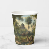 Botanisch: dromedarissen in het oerwoud bij een ri papieren bekers (Achterkant)