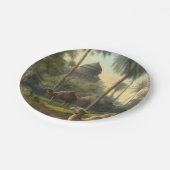 Botanisch: dromedarissen in het oerwoud bij een ri papieren bordje (Gekanteld)