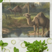 Botanisch: dromedarissen in het oerwoud bij een ri theedoek (Gevouwen)