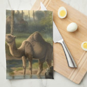 Botanisch: dromedarissen in het oerwoud bij een ri theedoek (Quarter Fold)