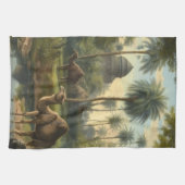 Botanisch: dromedarissen in het oerwoud bij een ri theedoek (Horizontaal)