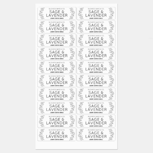  Botanisch Dun Verticaal Product Label (Vel)