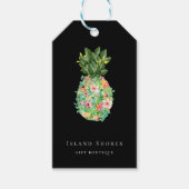Botanisch eiland Bloemen Ananas Prijs Labels Cadeaulabel (Voorkant)
