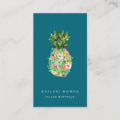 Botanisch eiland Pineapple Blue Visitekaartje (Voorkant)
