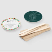 Botanisch eiland Wreath Wedding Programme Hand Fan Handwaaier (Niet-gemonteerd)