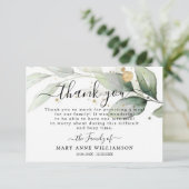 Botanisch elegant Funeral Food Hartelijk dank Bedankkaart (Staand voorkant)