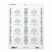 Botanisch Elegant Huishoudzeep Label (Full Sheet)