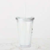 Botanisch Elegant Modern Minimalistisch Acryl Drinkbeker (Rechts)