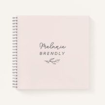 Botanisch Elegant Modern Minimalistisch Roze Notit
