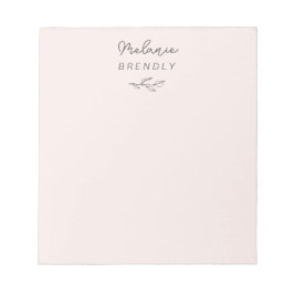 Botanisch Elegant Modern Minimalistisch Roze Notitieblok
