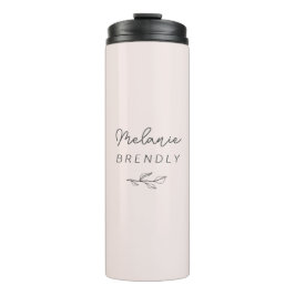Botanisch Elegant Modern Minimalistisch Roze  Thermosbeker