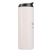 Botanisch Elegant Modern Minimalistisch Roze Thermosbeker (Gedraaid links)