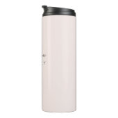 Botanisch Elegant Modern Minimalistisch Roze Thermosbeker (Geroteerd rechts)