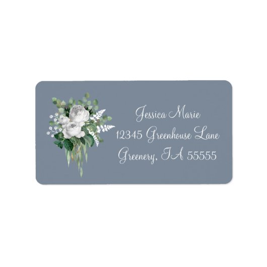 Botanisch elegant script etiket (Voorkant)