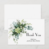 Botanisch, elegant succulent bedankkaart (Voorkant / Achterkant)