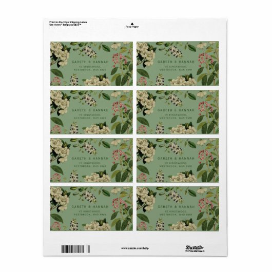 BOTANISCH ETIKET-SAGE ETIKET (Full Sheet)