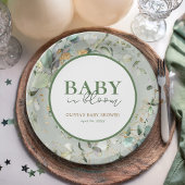 Botanisch eucalyptus Baby shower Papieren Bordje