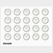 Botanisch eucalyptus Baby shower Ronde Sticker (Vel)