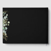 Botanisch Eucalyptus Goudblad Modern Design Gastenboek (Achterkant)